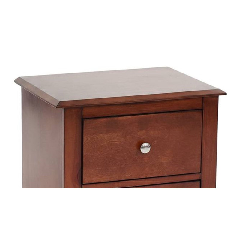 Table de chevet 2 tiroirs Sheldon, Cerisier