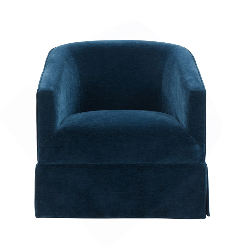 Chaise pivotante à jupe Elm Baltic, Bleu
