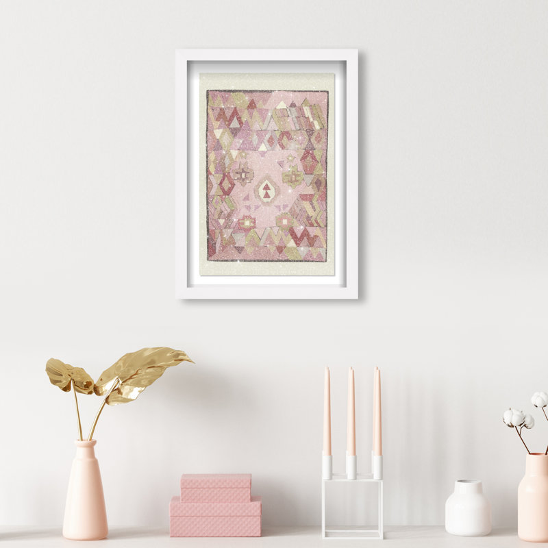 Tapestry Boehme II Print by Oliver Gal, 46.5"H x 31.5"W, White Shadowbox