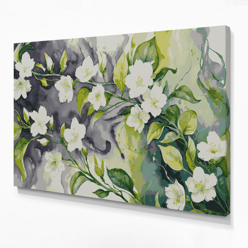 Art mural sur toile Botanical Jasmine, H 16 po x l 20 po