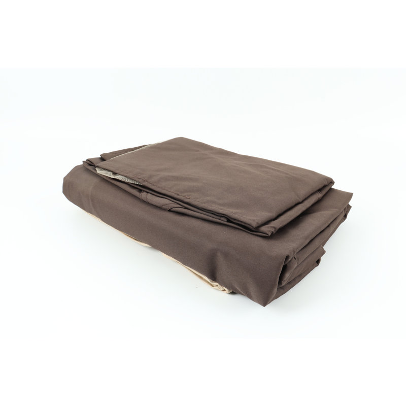 Toile de remplacement pour gazebo 10x10 pi d'extérieur - Double niveau, protégée, hydrofuge, circulaire, niveau de couverture brun, imperméable, voilée