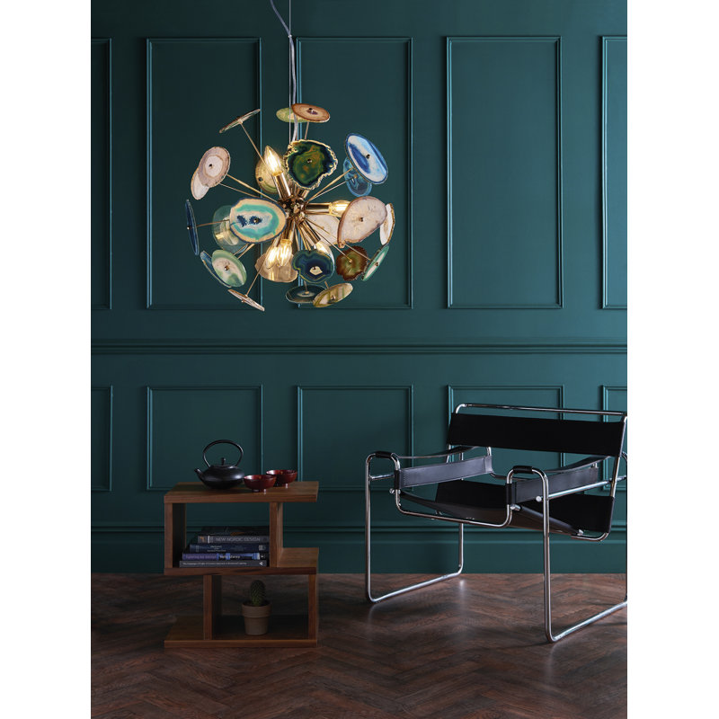 Mclain 9 - Light Polished Gold Unique/Statement Pendant