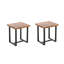 Ensemble de table de canapé deux pièces avec pieds en métal