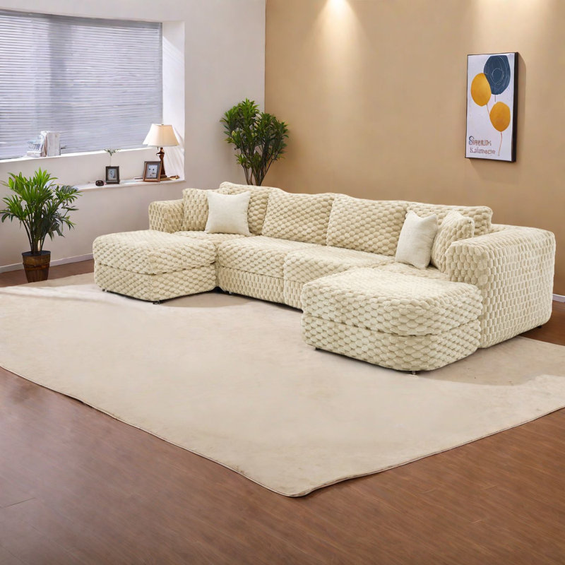 Canapé modulaire confortable, velours de qualité supérieure, style moderne pour la maison