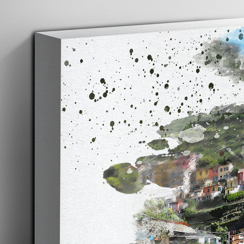 Landscape Cinque Terre Italy - Wall Art, 70cm H x 100cm W, Wrapped Canvas