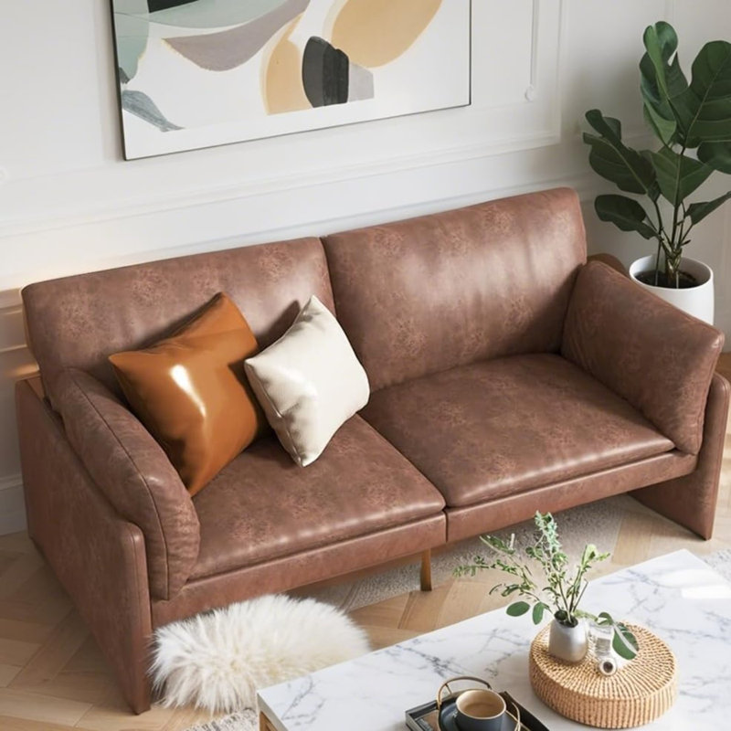 3 Seater Faux Leather Sofa