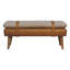 Banc en bois massif avec garniture cloutée-1441416908
