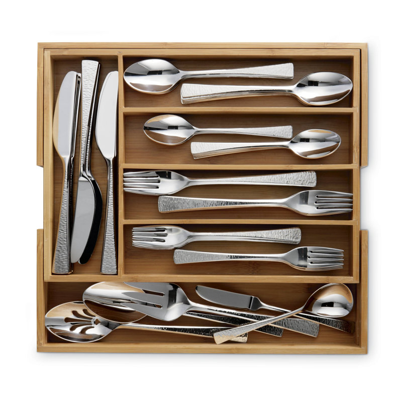 Biscayne 65 Piece 18/10 Stainless Steel Flatware Set, Service for 12
