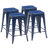 Stackable Backless Metal Bar Stools, Indoor/Outdoor Kitchen Counter Stools, Industrial Home Dining Chairs-117247554