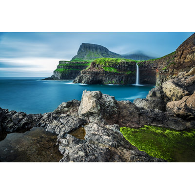 Gasadalur Waterfall In Vagar, Faroe Islands - Wrapped Canvas Print