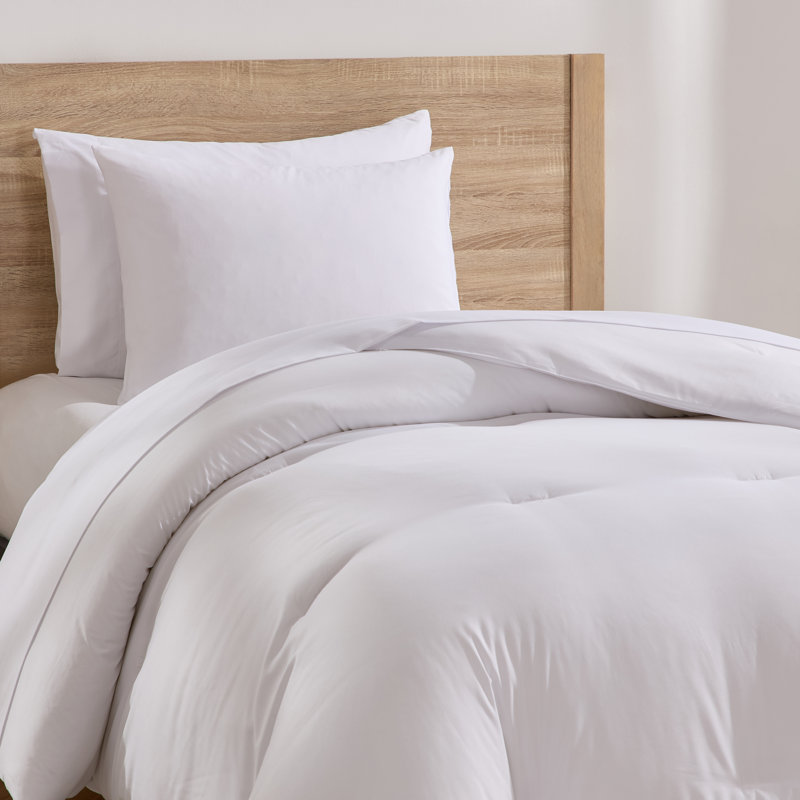 Soft Microfiber 5 Piece Comforter Set with Sheets, White, Twin Extra Long Comforter + 4 Additional Pieces