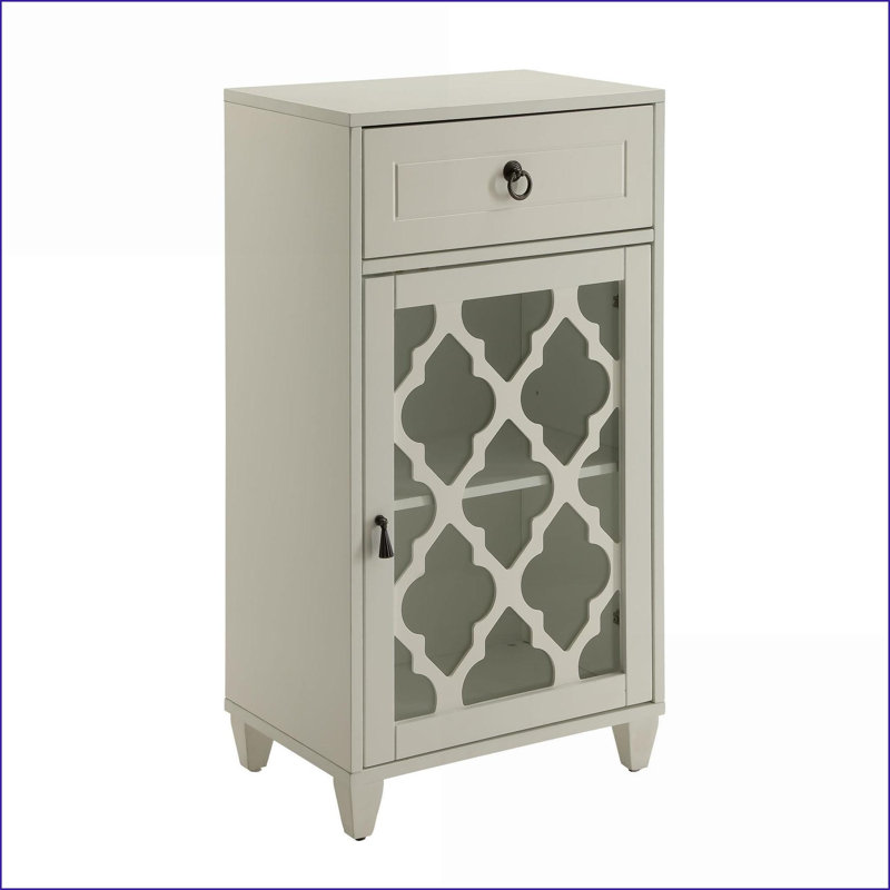 Table basse blanche avec tiroir Ceara Porte de rangement en verre, conception polyvalente et peu encombrante