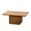 Table basse carrée à structure stable - Idéale pour le salon, le bureau et la salle à manger. Aspect du bois et polyvalence.