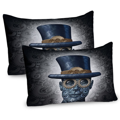 Ensemble de 2 taies décoratives Steampunk Ambesonne
