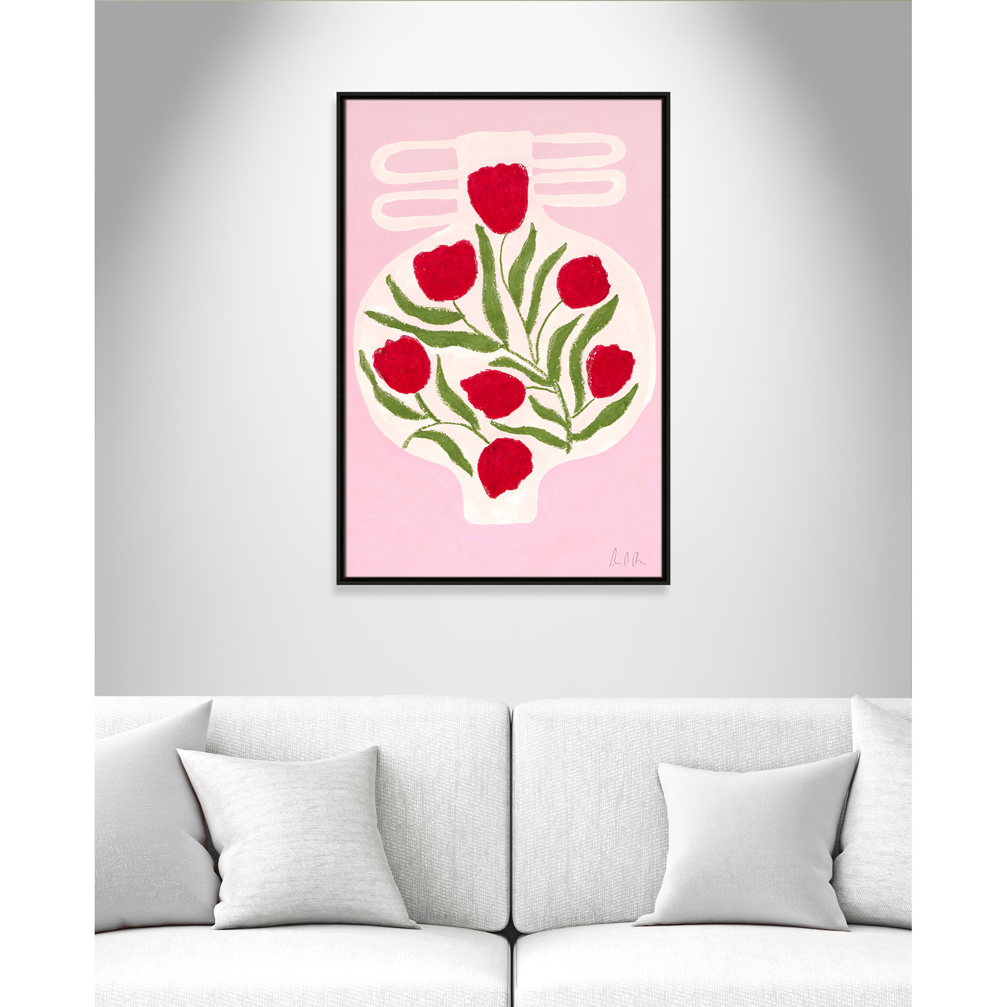 Vase No. 02 Print by Camilla Bergqvist, 37.5" H x 25.5" W, Espresso
