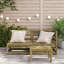 Senaida 140cm Wide Wood Patio Sofa