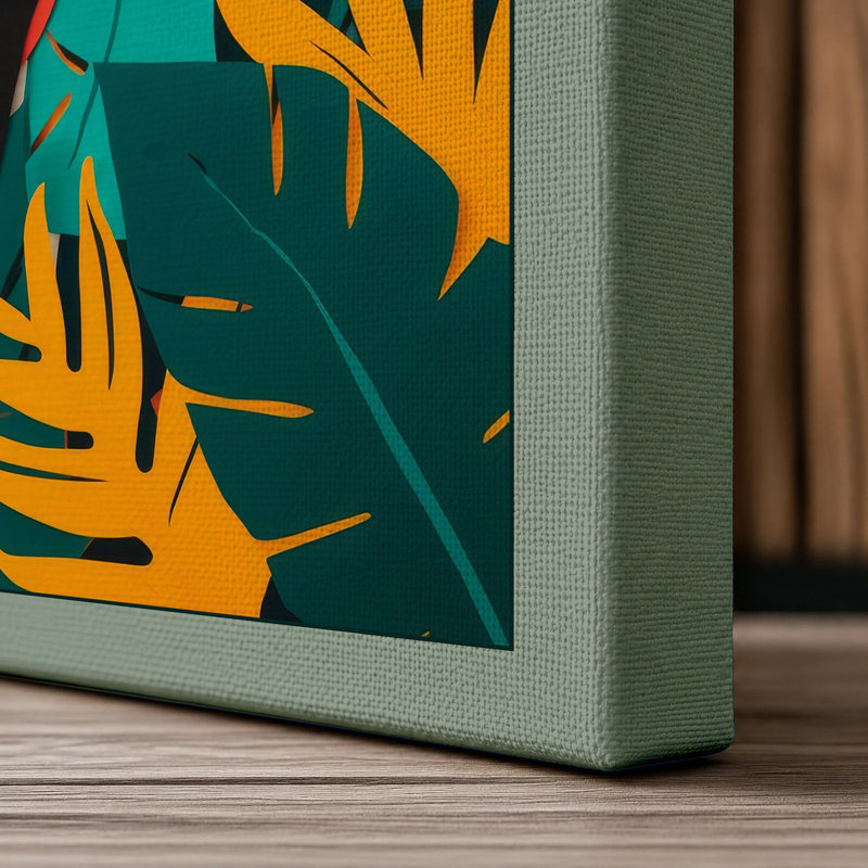 Dancing in Tropics Tropical - Wrapped Canvas, 30x20 - 76.2 x 50.8 cm, Sage Border