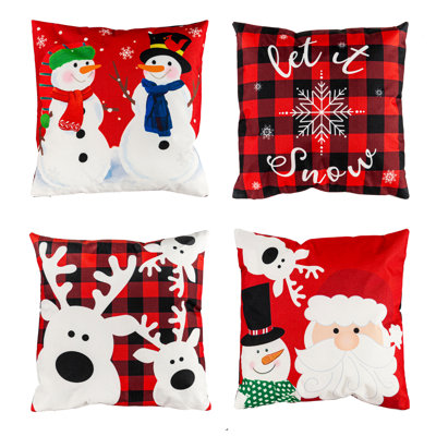 Let it Snow Winter Interchangeable Pillow Cover Set 