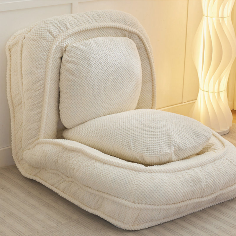 Méridienne de canapé 34,66 po Brittney, Polyester blanc