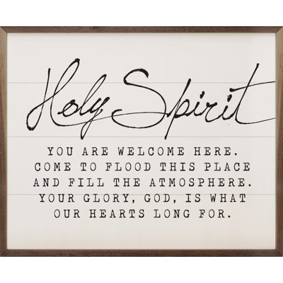 Holy Spirit You Are Welcome Here Whitewash