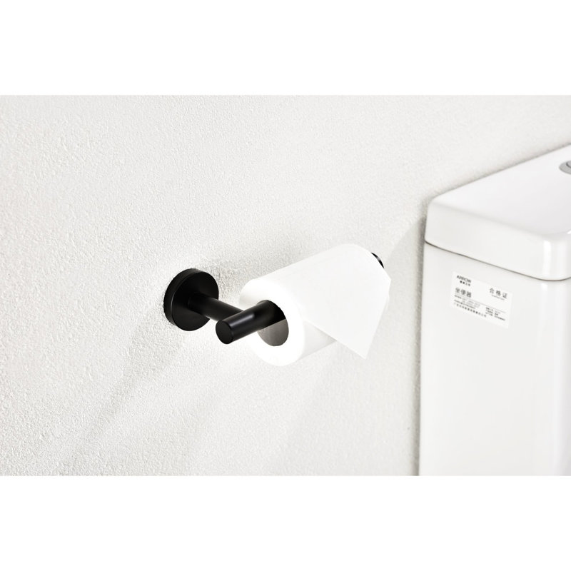 Porte-papier hygiénique noir mat 2 - Distributeur de papier mural rouille en acier inoxydable Sus304