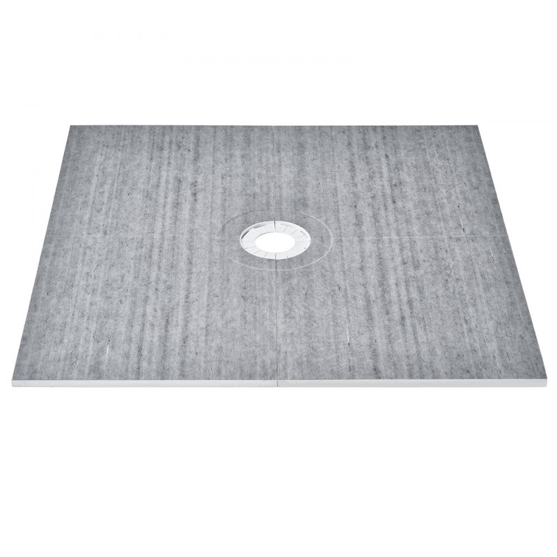 Shower Curb Kit, 72"x72" Shower Pan Kit with 6.3" Central Drain, Lightweight