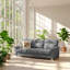 Canapé Chesterfield 3 places en tissu velours l 82 po x P 29,5 po x H 35,4 po Snowfleece-128968717