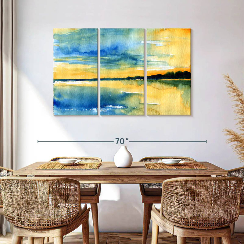 Avery Sunlit Abstract Landscape, 36" H x 57" W