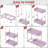 Under Sink Storage Organizer 4-Pack, 2-Tier Slide Out Drawer Cabinet Shelf with Hooks