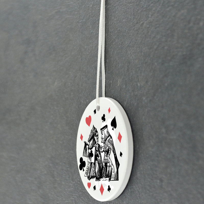 Executioner Alice In Wonderland Circle Shaped Ceramic Ornament Bauble