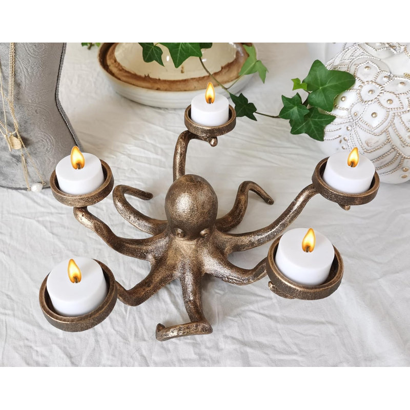 Bougeoir bougie en fer - Bougeoir décoratif Octopus
