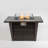 Fire Pit Table with Tile Tabletop, Glass Wind Guard and Rain cover, Lid