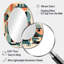 Décoration murale bleue et orange minimaliste II - miroir ovale orange-1999099877