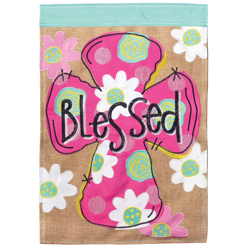 Drapeau de jardin en polyester 18 po x 13 po Alathia