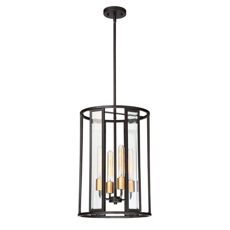 Luminaire suspendu géométrique 4 lumières Alliona