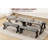 Kitchen Table Set for 4 with 2 Benches - Space Saving Dining Table & Benches, Sturdy Metal Frame Dinette Set for Kitchen, Dining Room & Apartment