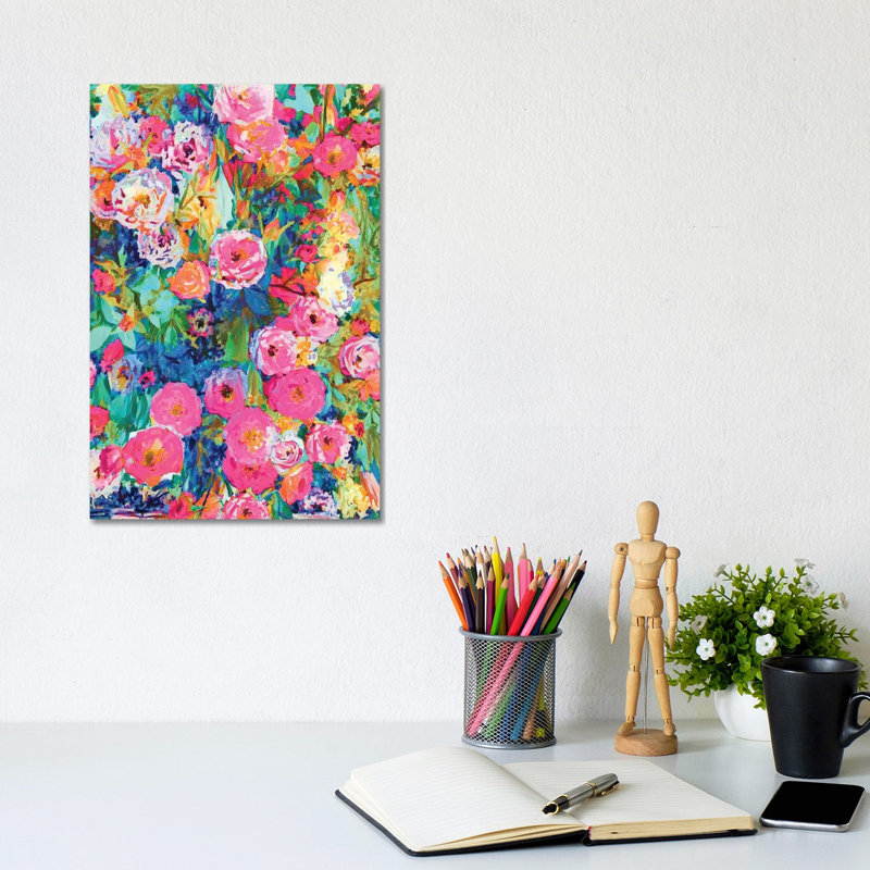 Floral 30 by Heather Offord - Wrapped Canvas Painting