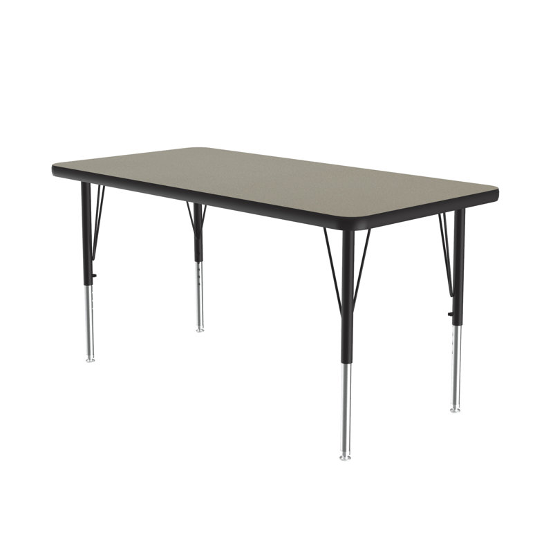 Table d'activité rectangulaire à hauteur ajustable, H 29 po x L 60 po x l 24 po, Sable Savannah