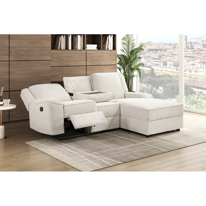 Canapé modulaire inclinable 2 pièces avec méridienne droite Luxury Comfort