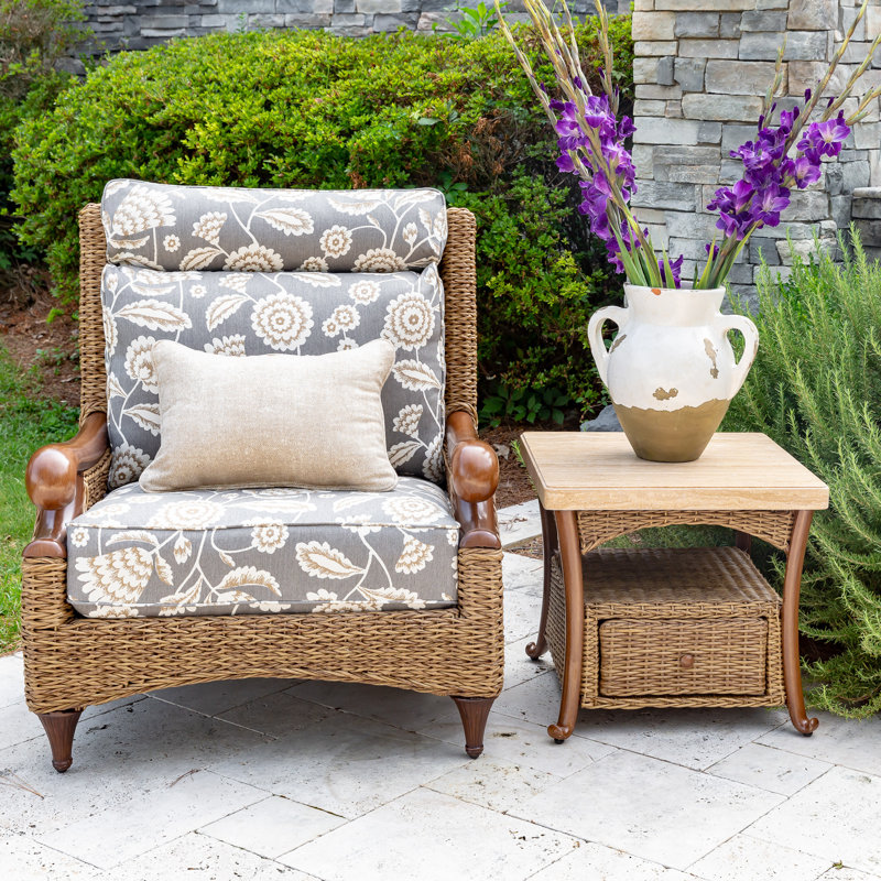 Brookside Outdoor Lounge Chair, Nurture Pebble