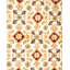 Tapis unique ivoire / gris / rouge 4 pi 1 po x 6 pi Mogul