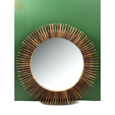 Wood Flat Wall Mirror