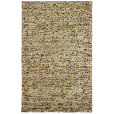 Legends Handmade Tufted Wool/Viscose Gold/Green Area Rug