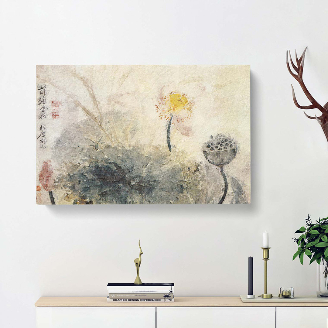 Lotus Flower by Yun Shouping - Wrapped Canvas