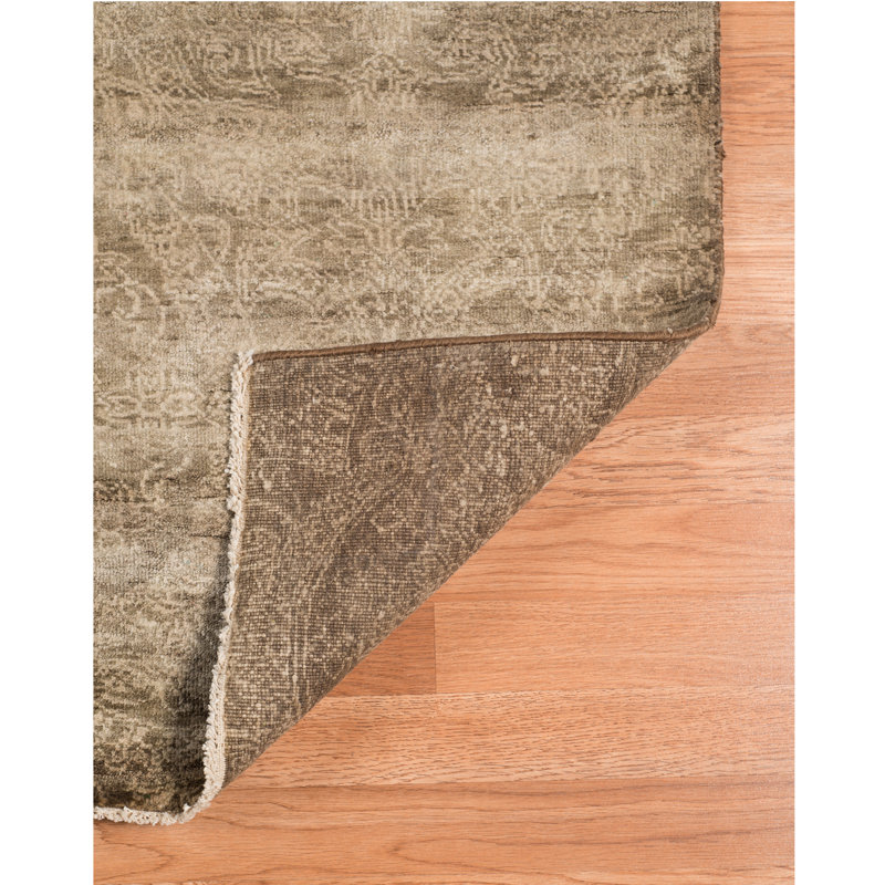 Tapis brun noué à la main Byesville, Rectangle 2 pi x 3 pi