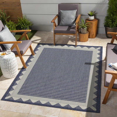 Rayon de soleil bleu 3 po X 7 pi 3 po Tapis intérieur / extérieur