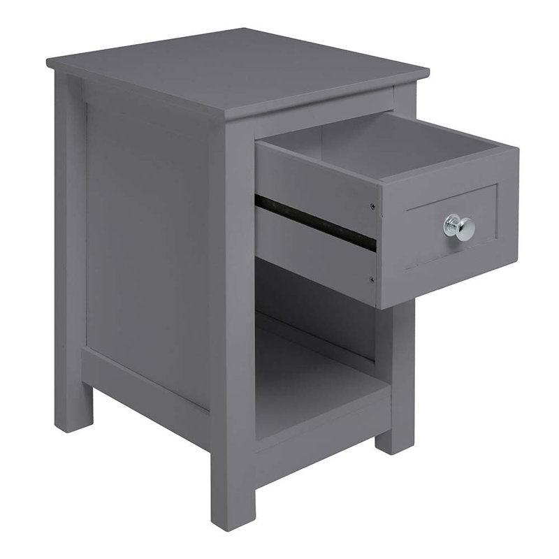 Roper 28cm W Bedside Table, Grey