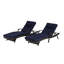 Méridienne d'extérieur pour 2 personnes - Structure en acier galvanisé, rouille inclinable Weather 2 - Confortable pour la plage et la piscine