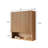 26" Wall-Mounted Striped Bathroom Cabinet, With Doors, Shelf And Open Storage Compartment Over The Toilet Storage Cabinet For Bathroom, Kitchen, Laundry Room, Natural Woodgrain Color-1151595242