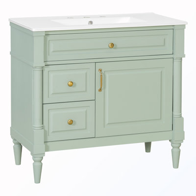 Freestanding Bathroom Cabinet With Flip Drawer
